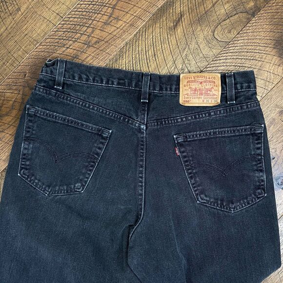 VINTAGE Levi 550 high rise black jeans - Picture 4 of 6